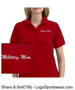 Military Mom Polo, red Design Zoom